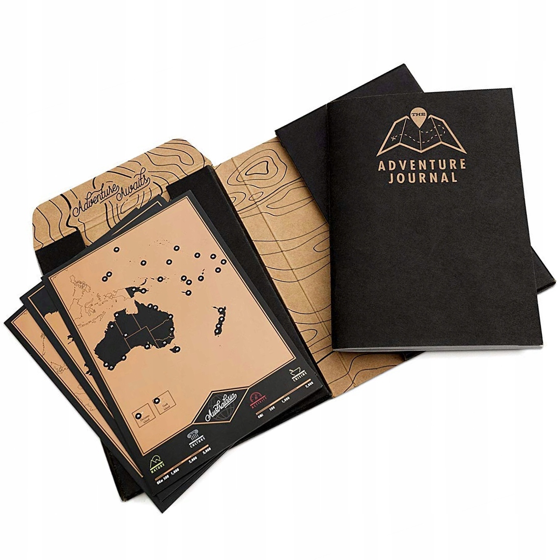 

Dziennik Podróżnika Mapa Zdrapka Notes Pamiętnik