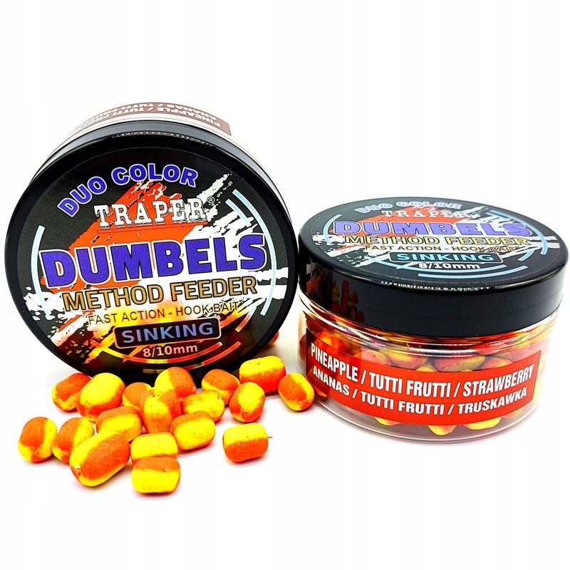 Przynęta Dumbels Traper Duo Sinking Ananas/Tutti Frutti/Truskawka 8mm 50g
