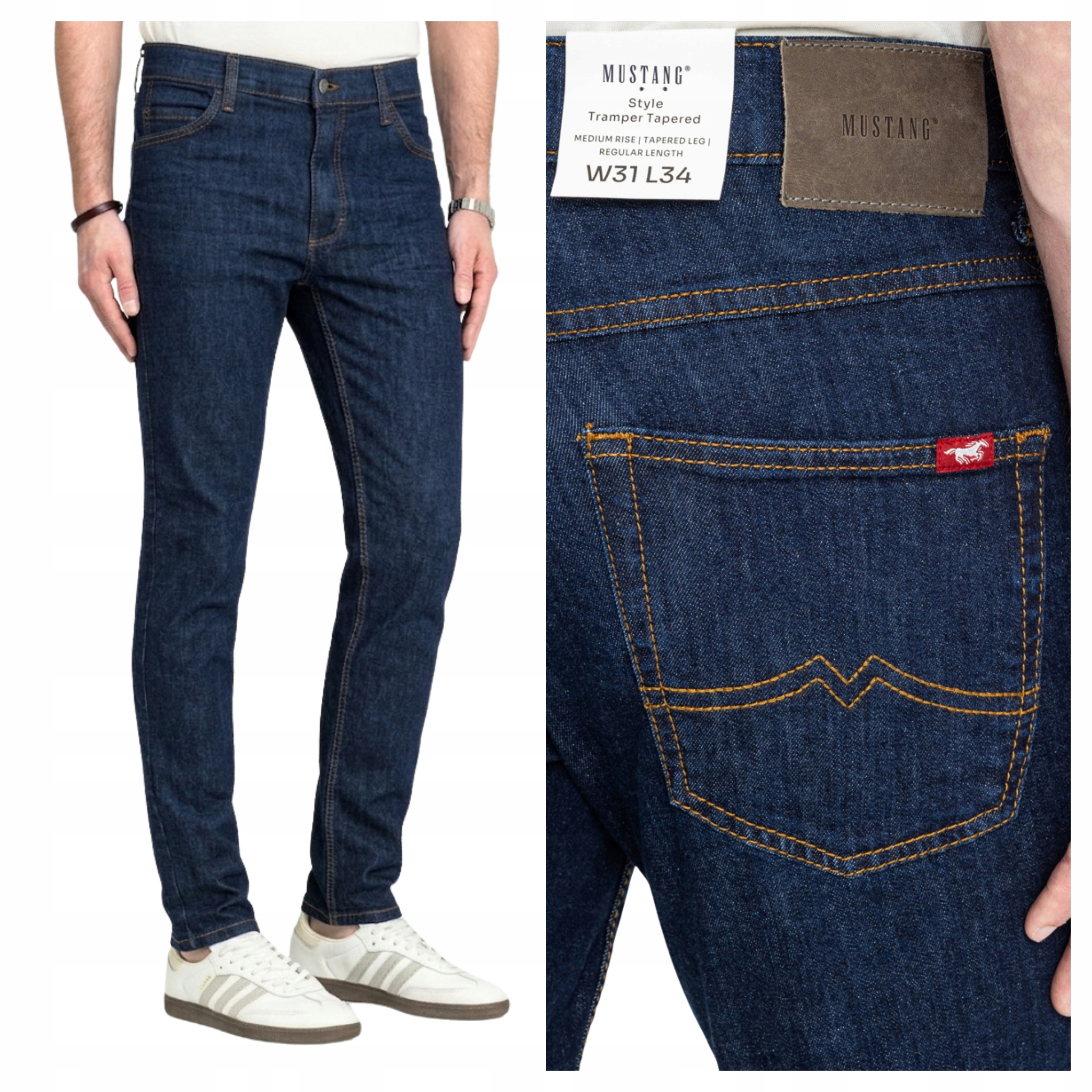 Pánské džínové kalhoty Mustang Tramper Tapered Modré Denim W33 L34