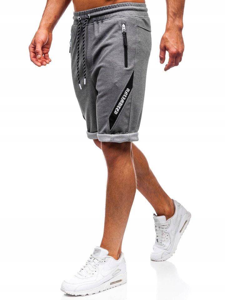 

Spodenki Dresowe Szaro-białe Q3875 DENLEY_2XL