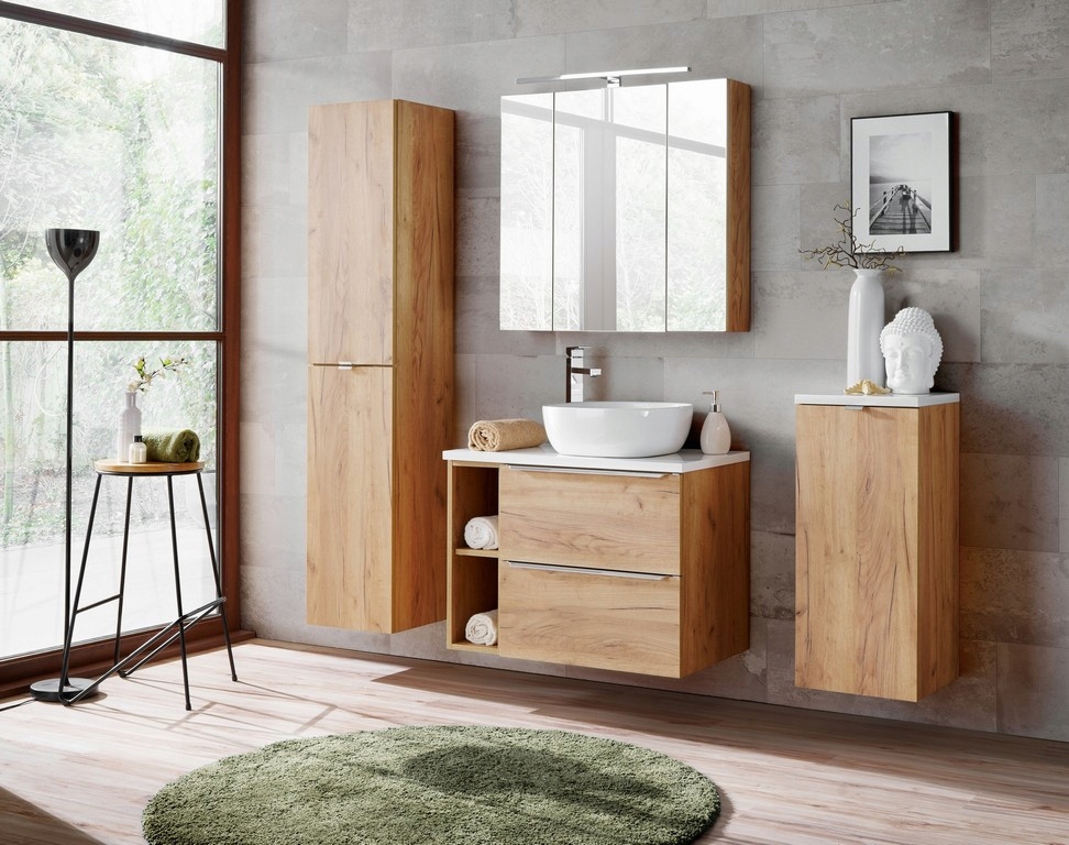 Niska szafka łazienkowa wisząca CAPRI OAK 810 Marka Comad