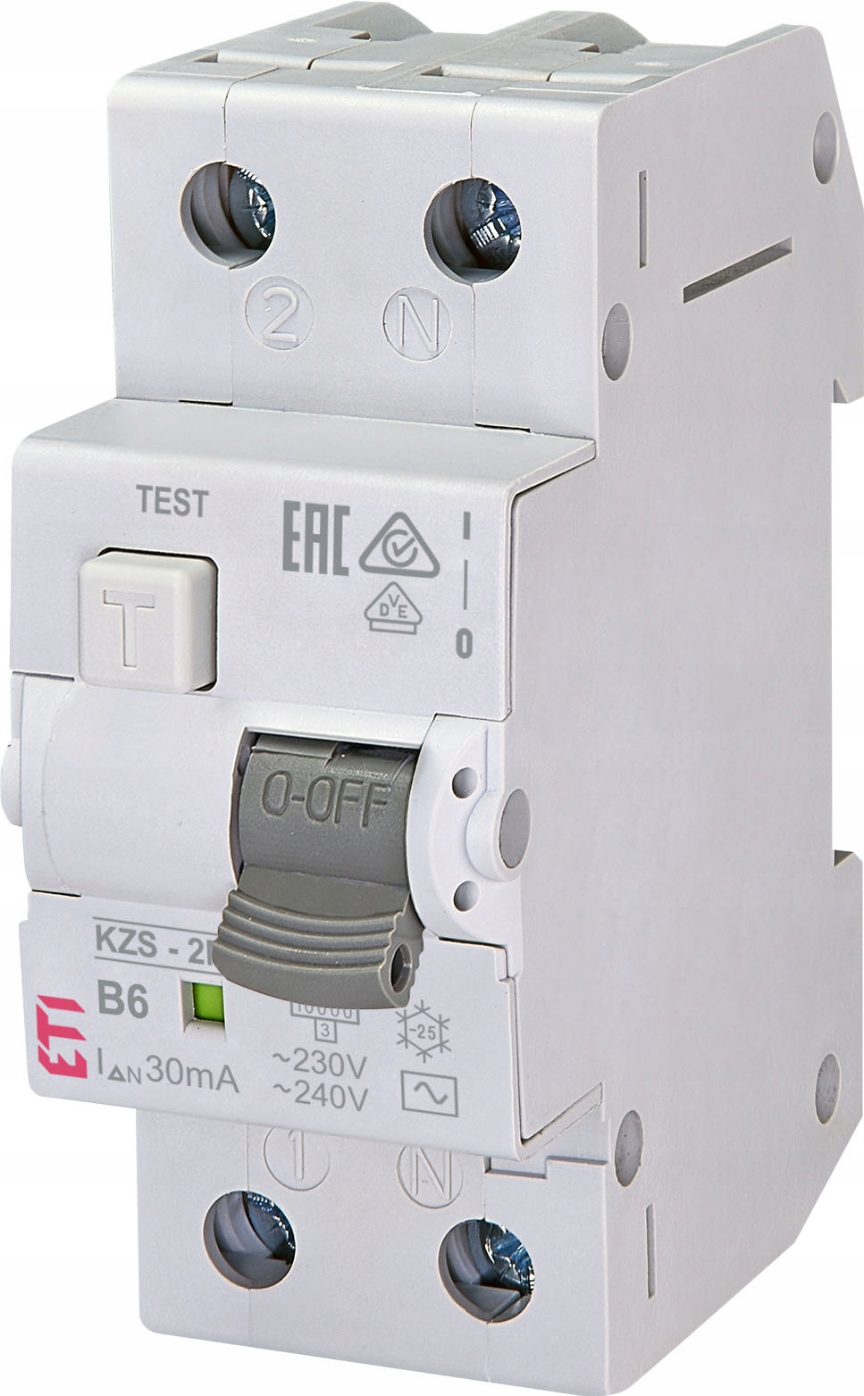 Wyłącznik różnicowoprądowy Eti 6A B KZS-2M 002173101