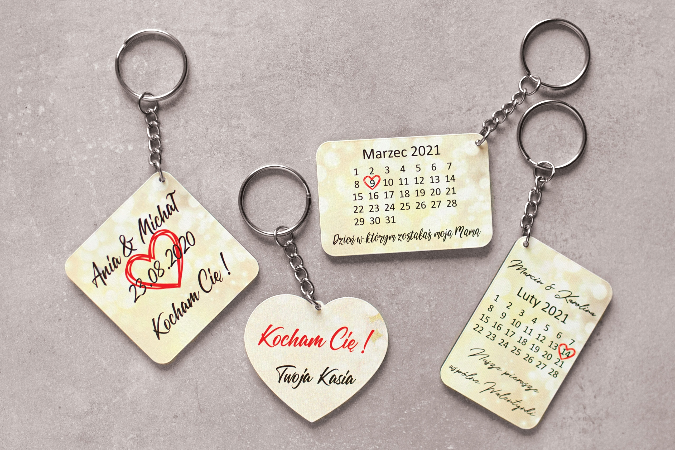 Breloczek do Kluczy Twoje Zdjęcie Zawieszka Imię Wzór dominujący print (nadruk)