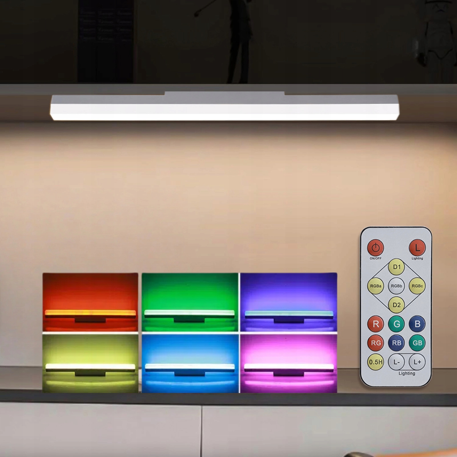 Magnetická Bezdrôtová Stolná Led Lampa S Reguláciou Jasu Rgb