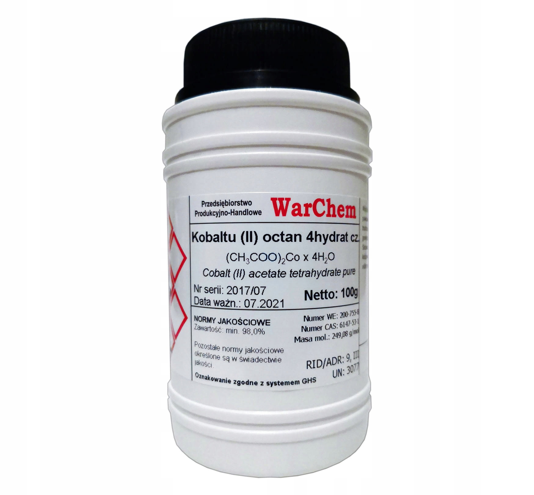 

Octan Kobaltu (II) 4hydrat czysty 100g