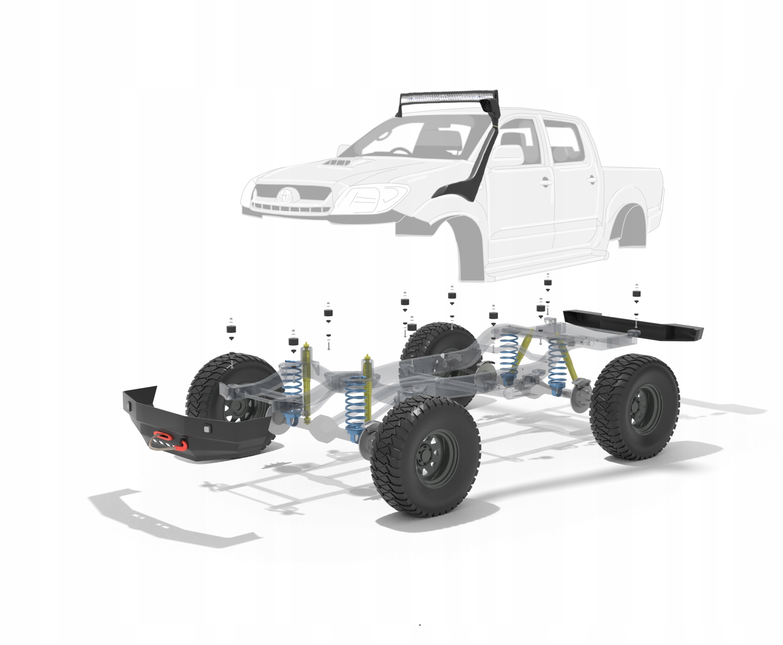 Toyota Hilux Pickup Body Lift 3 Lift 7 5cm