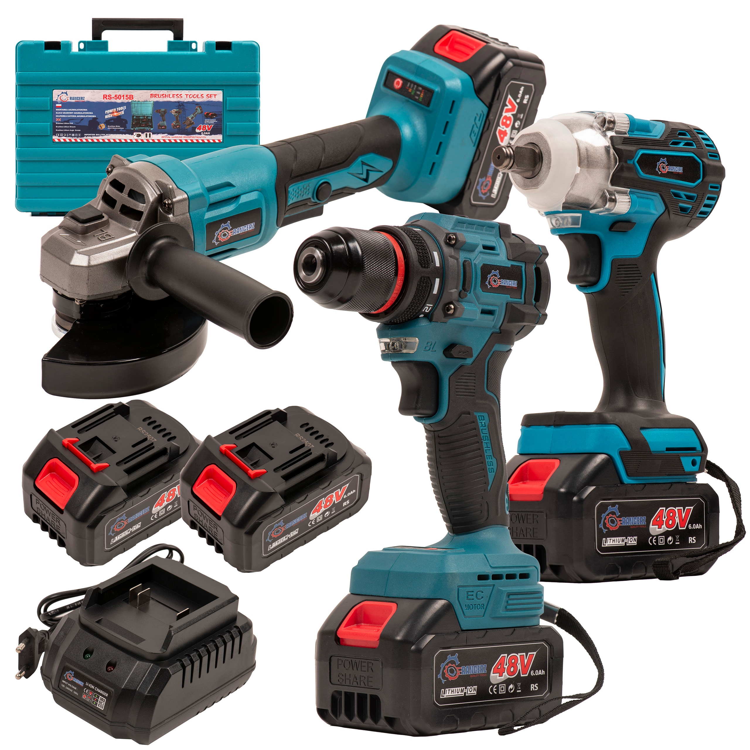 【ひまわり様】amritara 8点セット Zestaw narzędzi akumulatorowych wkrętarka 48V klucz udarowy