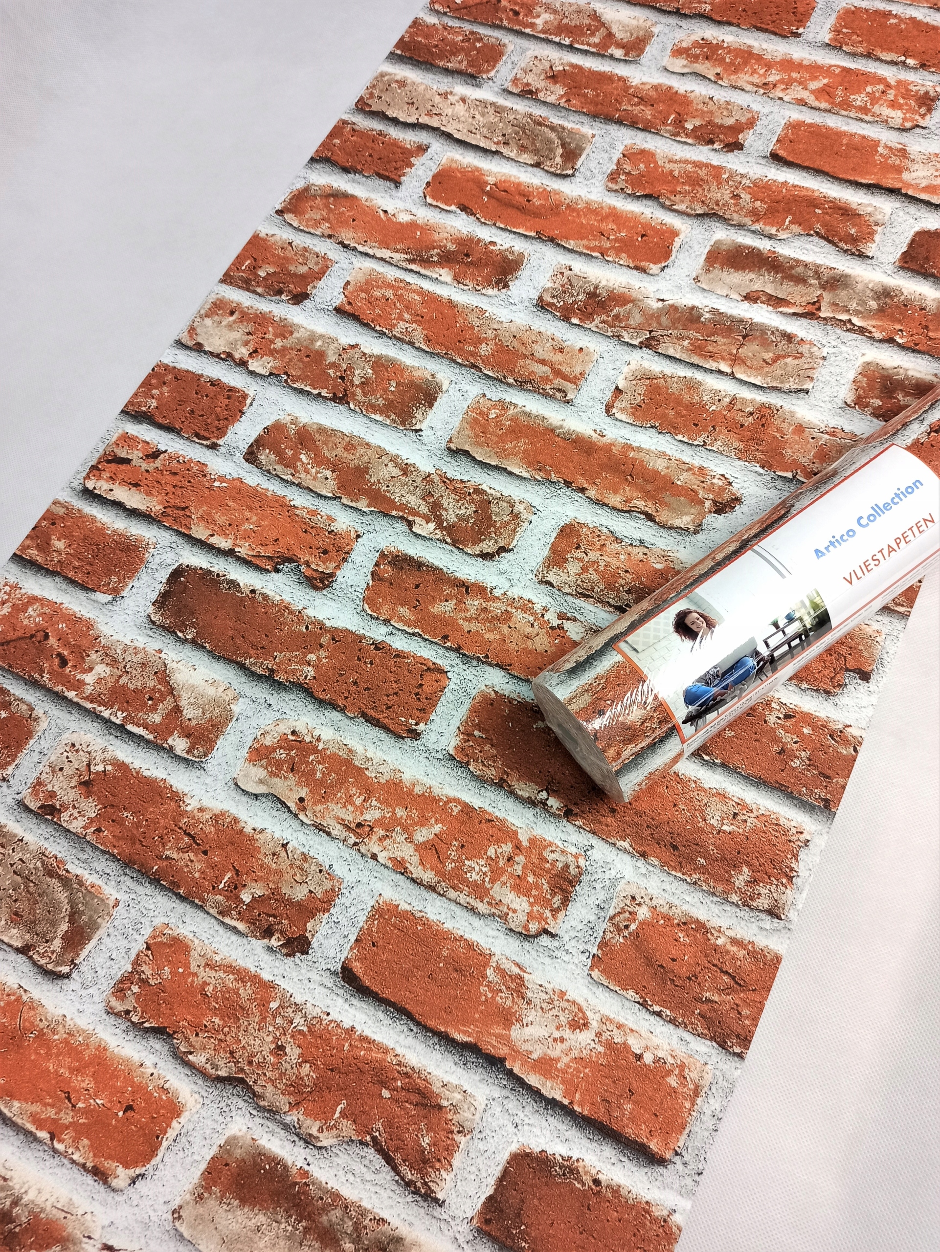 

Tapeta 3D Czerwona Cegła Kamień Mur Efekt 3D