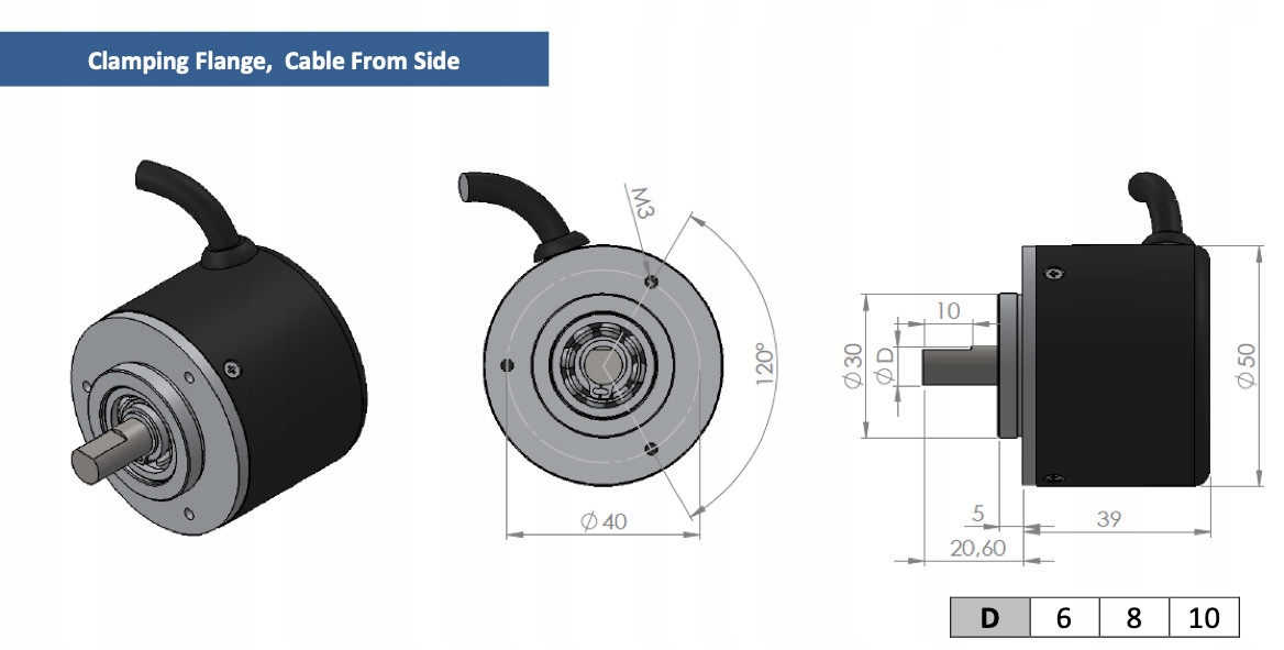 ENKODER OBROTOWY MAGNETYCZNY ARS S50 50 PP Kod producenta ARC-S50-360-PP