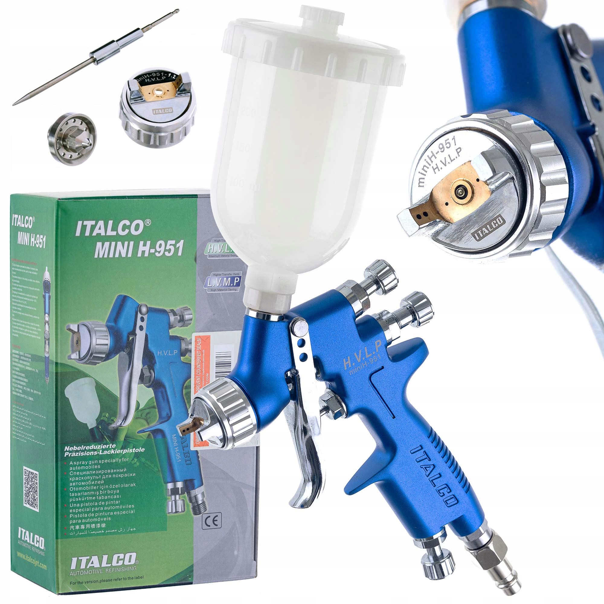 Profesionálna lakovacia pištoľ Italco Mini H-951 Hvlp 1.2 mm 1,0 mm