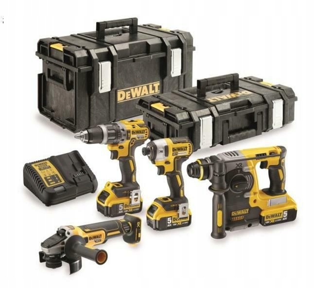 ZESTAW COMBO 18V DCG405+DCH273+DCD796+DCF887+ 3*5.0AH+2 KUFRY