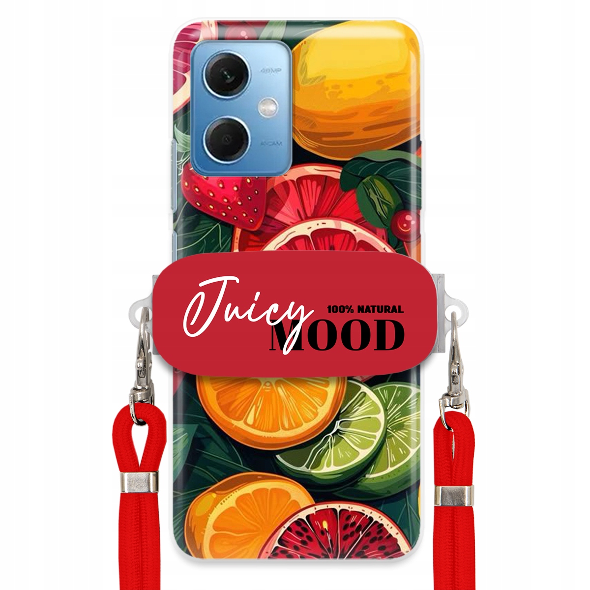 Puzdro pre Xiaomi Redmi Note 12 5G Červené vodítko držiak Juice Mood Módne