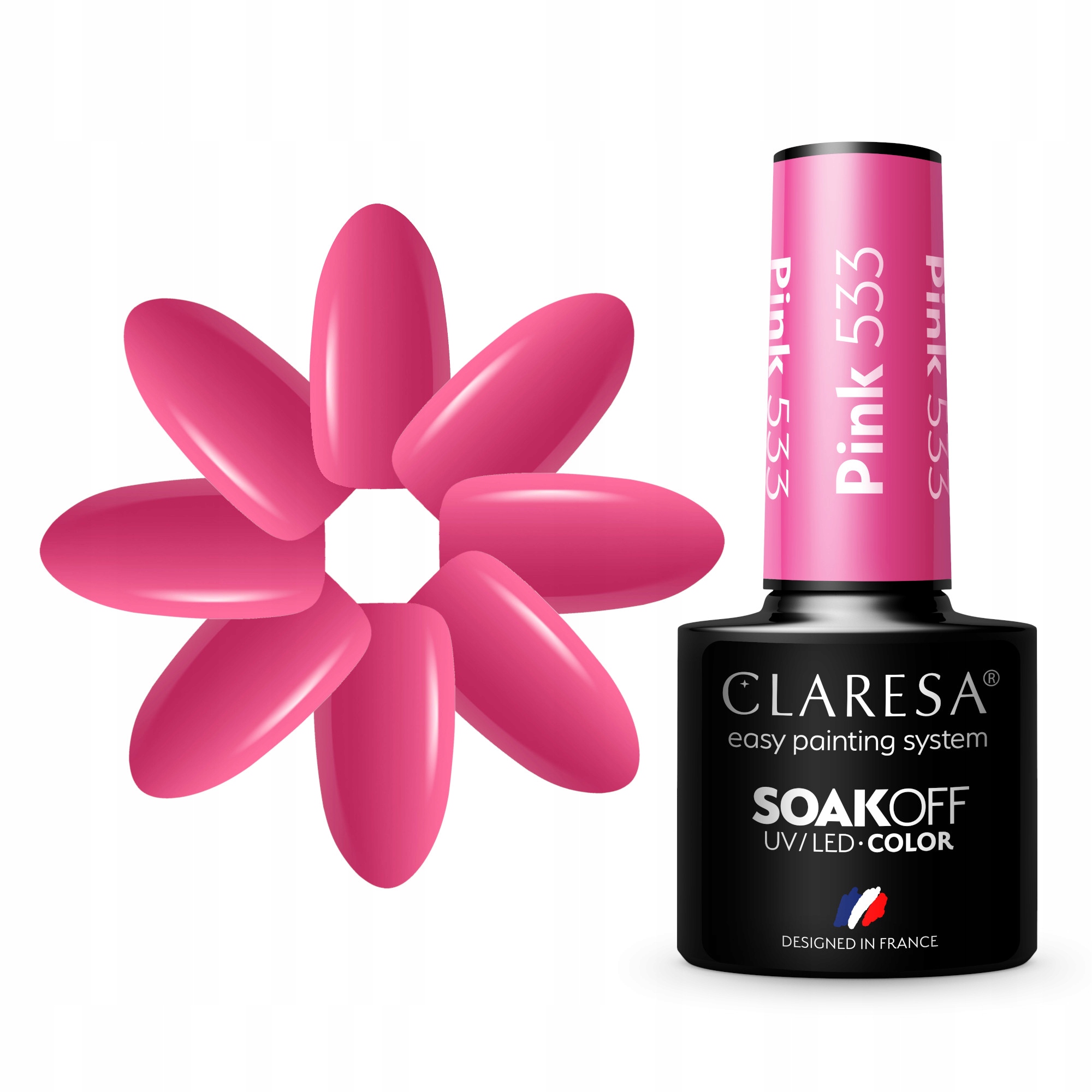 

Claresa Różowy Lakier Hybrydowy Pink 533 5ml