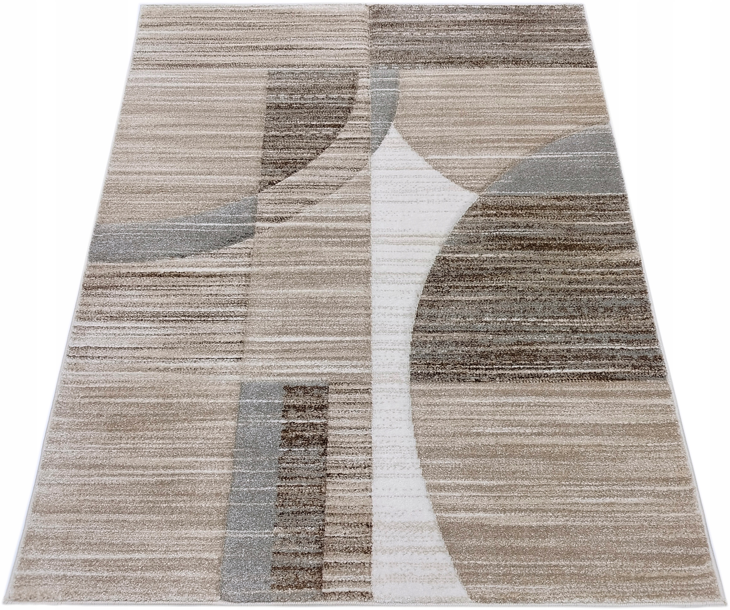 Koberec 140x190 Béžový Moderní Geometrický Do Obývacího Pokoje Ložnice Masivní