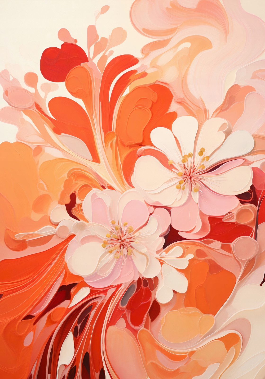 Plagát 70x100 cm Tanec kvetov
