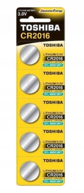 5x Bateria Litowa Toshiba DL Cr 2016 3V Japońska