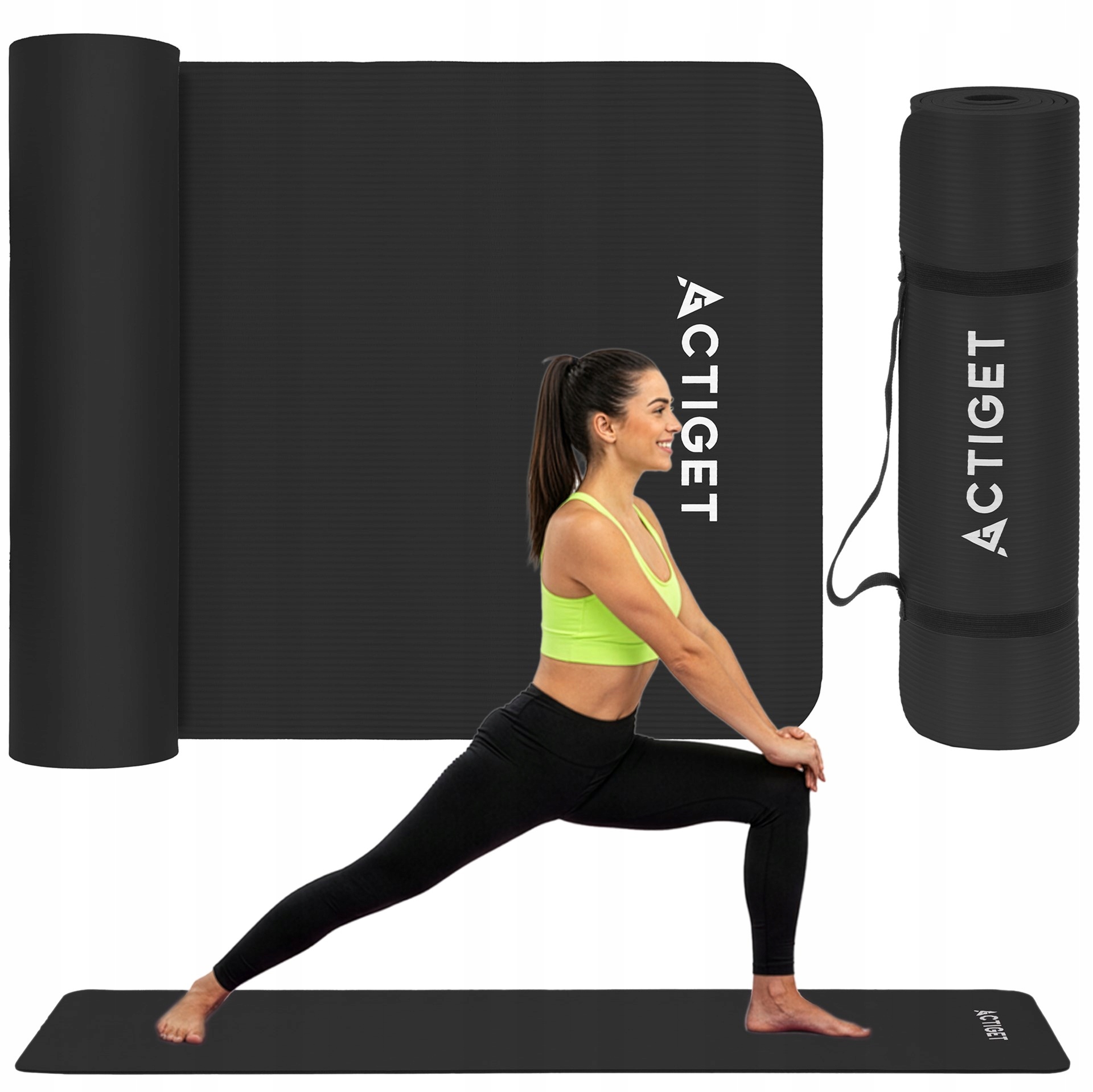 Mata Do Jogi Ćwiczeń 180x60cm Fitness Antypoślizgowa 1,5cm Nbr Gimnastyczna