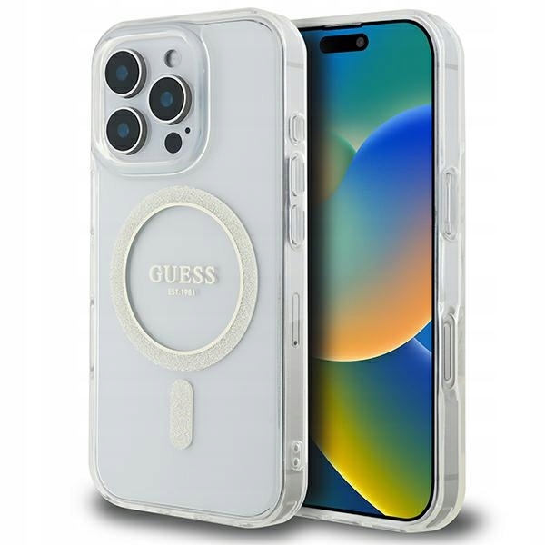 Originální pouzdro Guess pro iPhone 16 Pro 6.9" s průhledným obal MagSafe