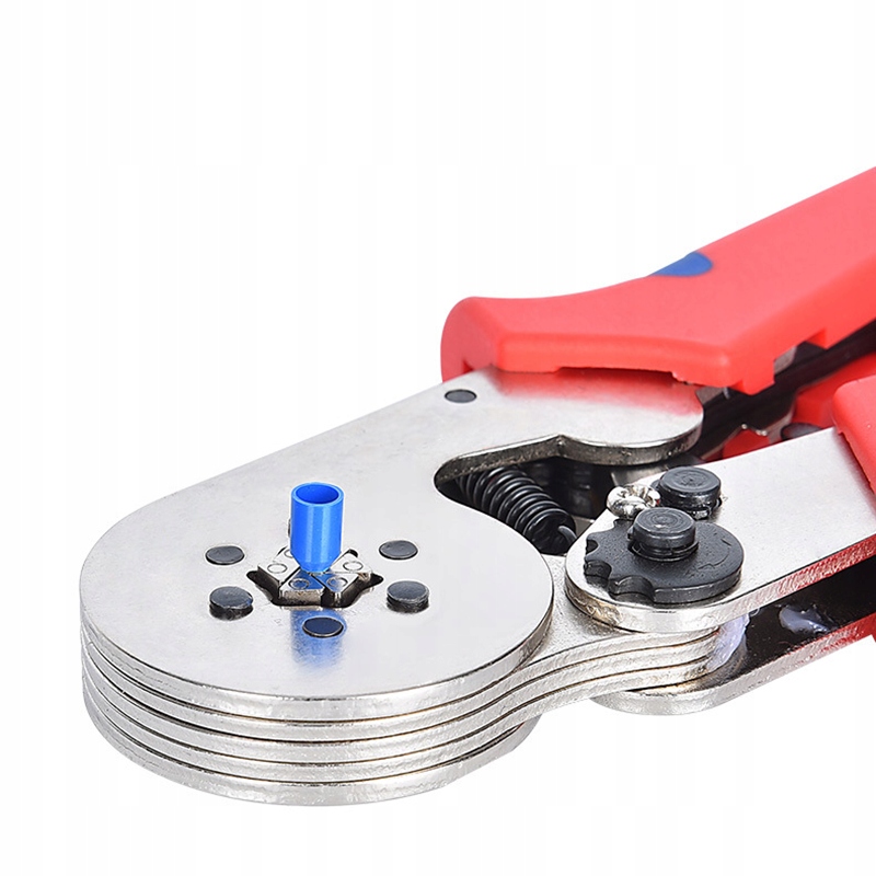 ZACISKARKA SZEŚCIOKĄTNA KONEKTORÓW TULEJEK KABLI PRZEWODÓW KOŃCÓWEK PRASKA Kolor czerwony