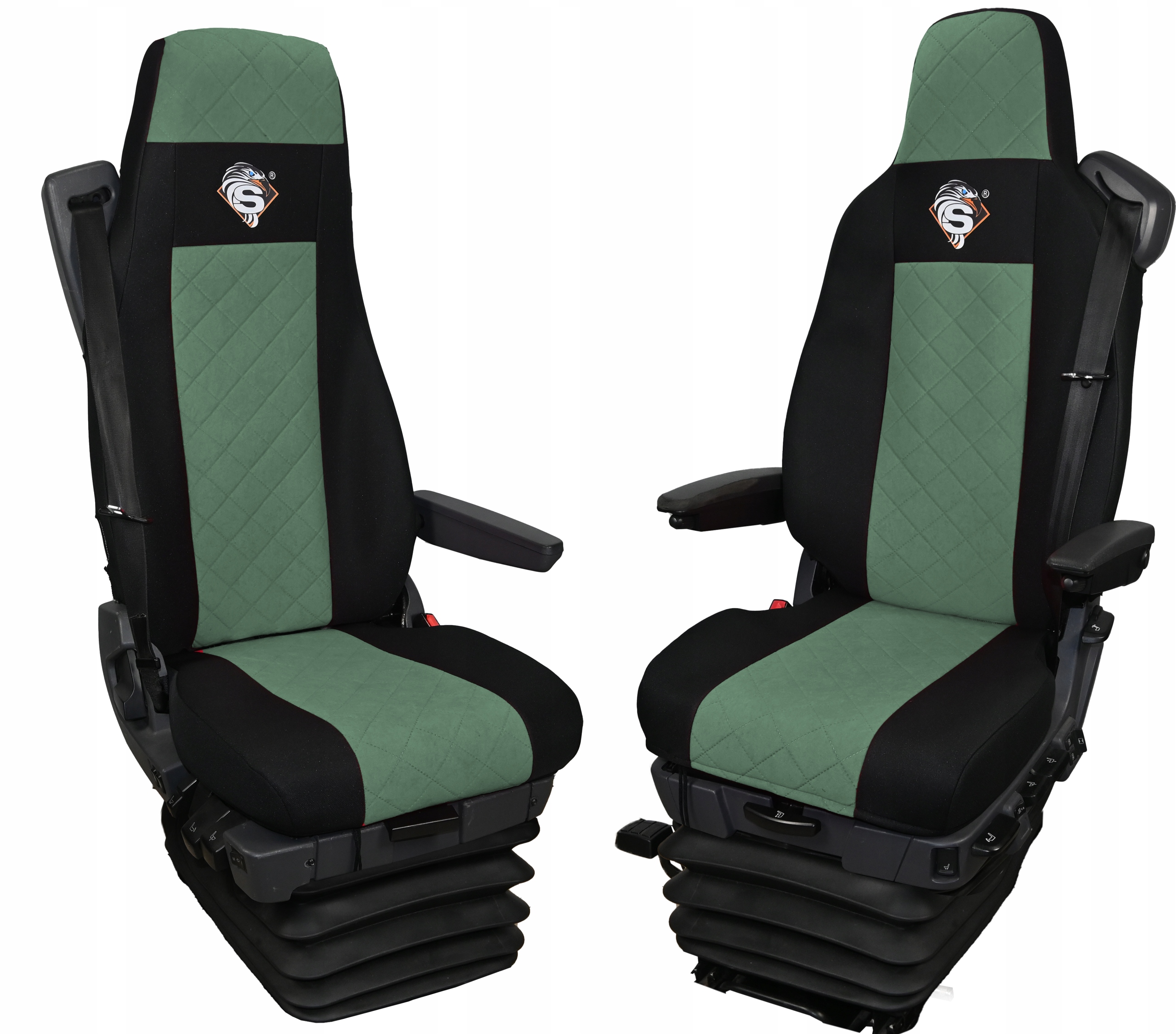 Pokrowce na fotele SCANIA R od 2013, S od 2017 - KONFIGURACJA E - ZIELONY