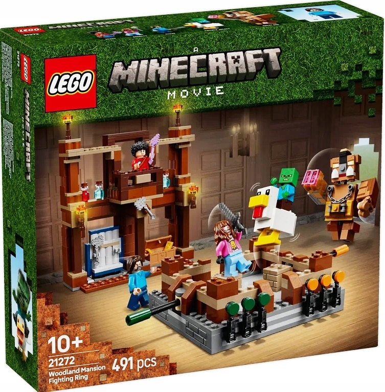 LEGO MINECRAFT RING W LEŚNYM DWORZE 21272 FILM MOVIE STEVE ŚMIECIARZYNA