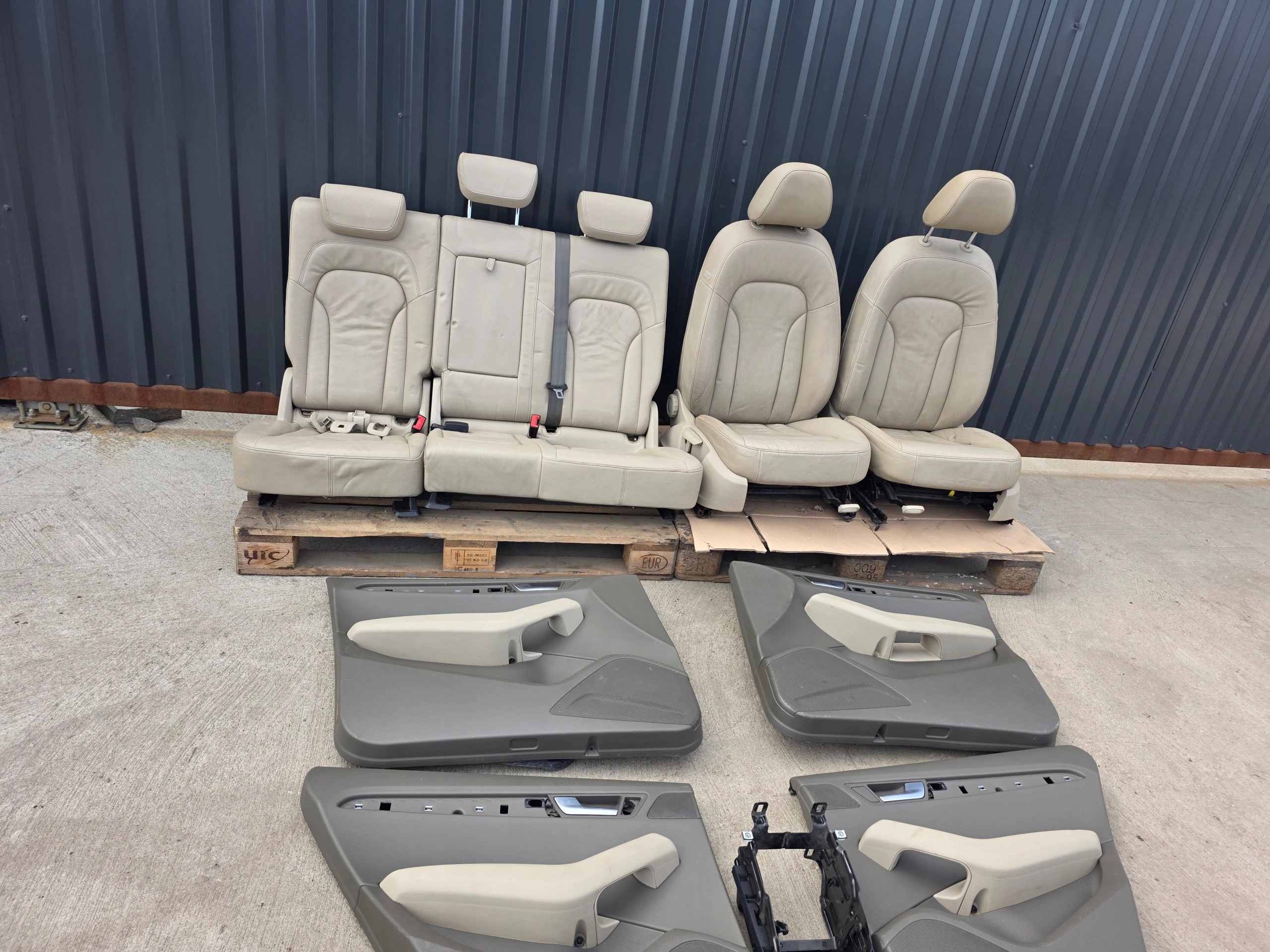 Sitz Sitze AUDI Q5 8R Leder 2008-2016 SZARE KOMPLET !!! *2