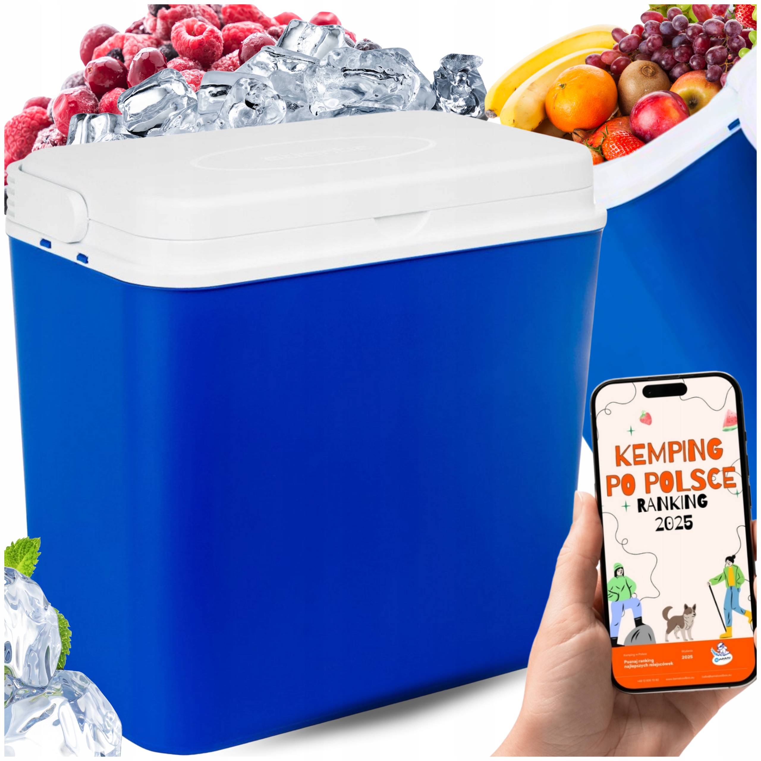 Lodówka Turystyczna 24L na Wkłady Mrożące do auta Kampera piknik podróż