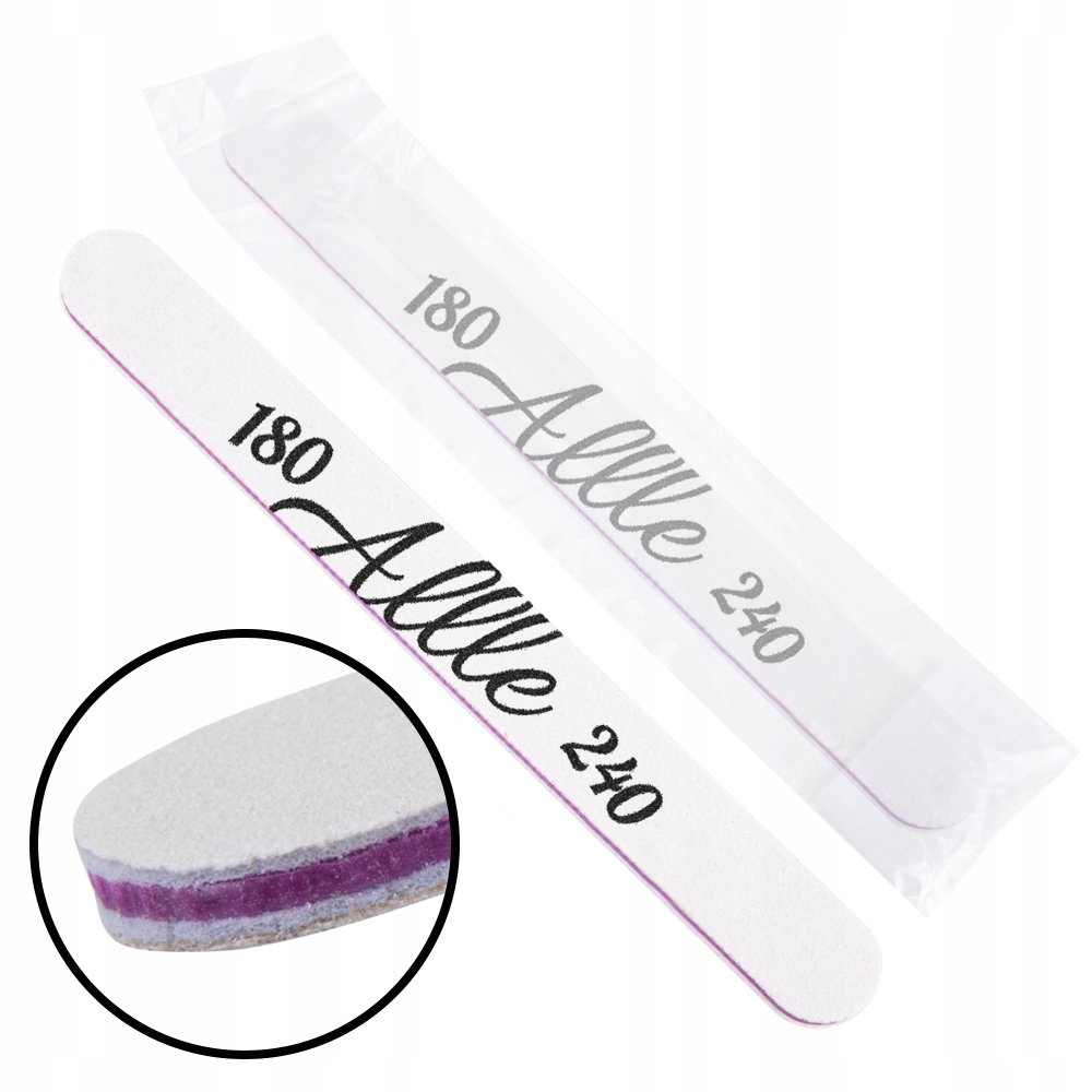 

Pilnik Do Paznokci Folia Allle St/f Prosty 180/240