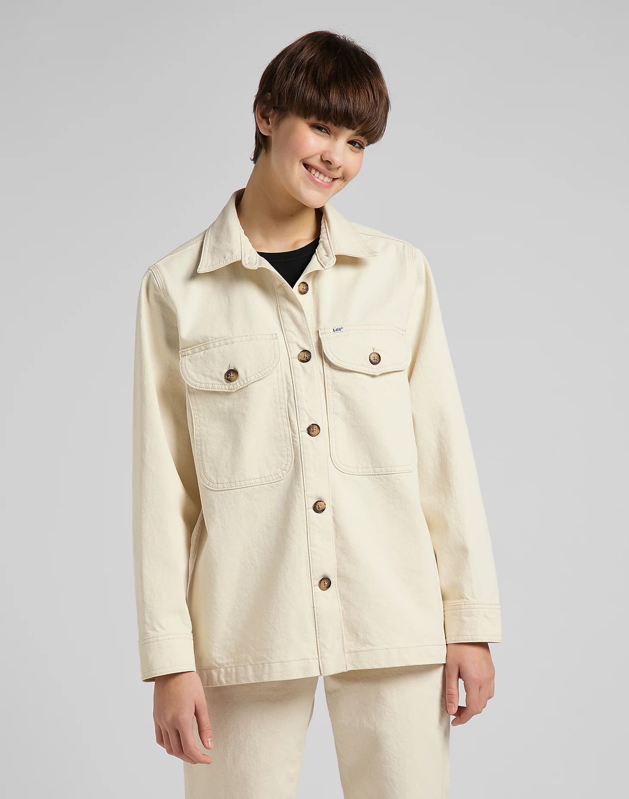 Dámská bunda Lee Service Overshirt Ecru L54UOL49 M