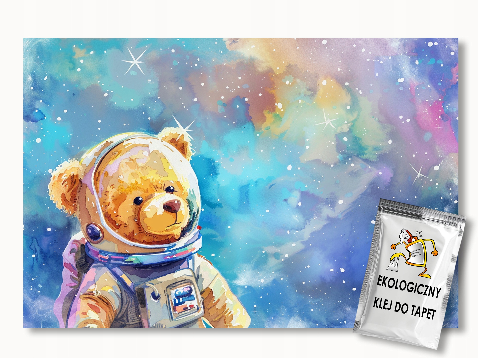 Fototapeta Flizelina Vesmír Nebe Hvězdy Medvídek Astronauta 400x280 155g