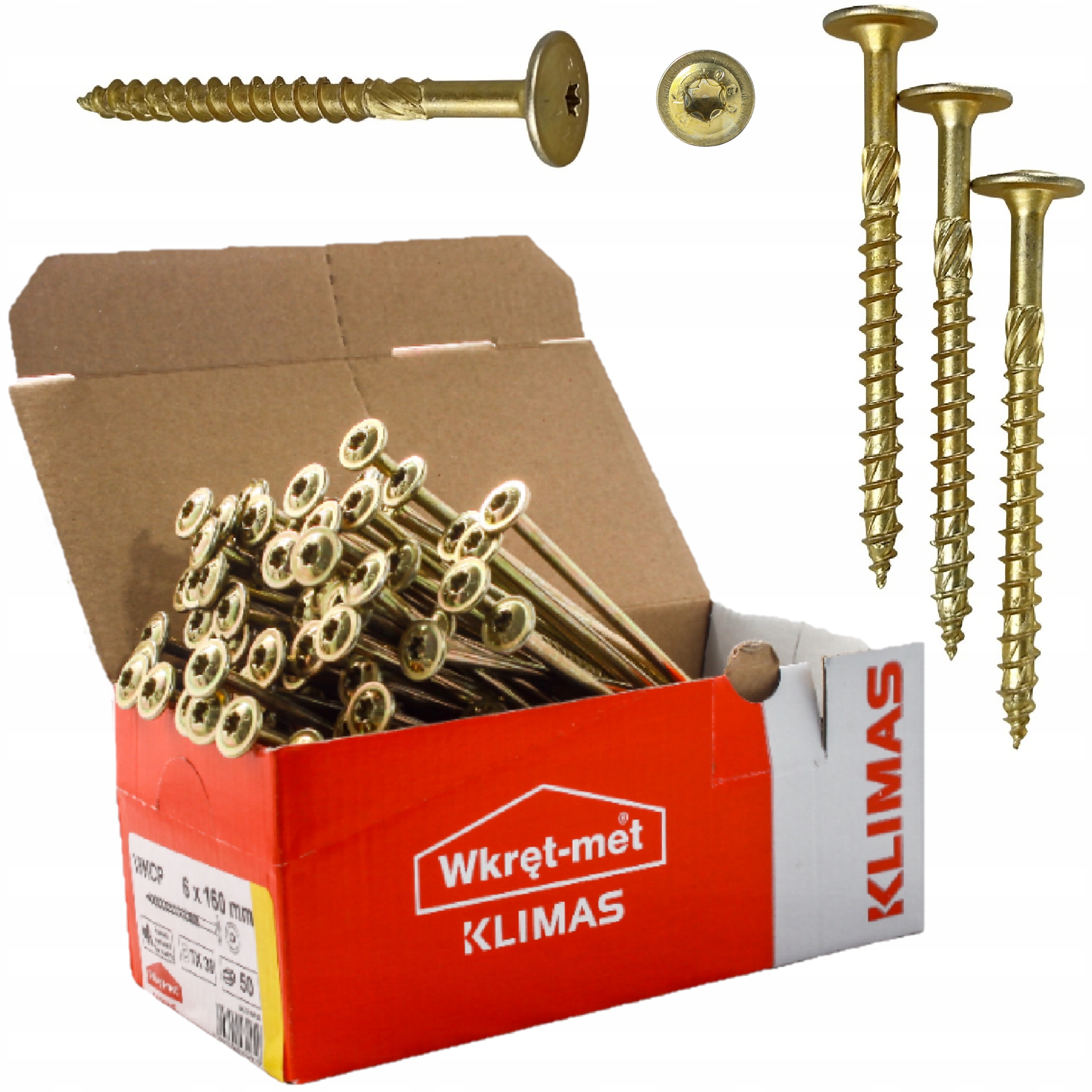 

Wkręty Ciesielskie Wkcp 8x200 Torx Talerzowe 50szt