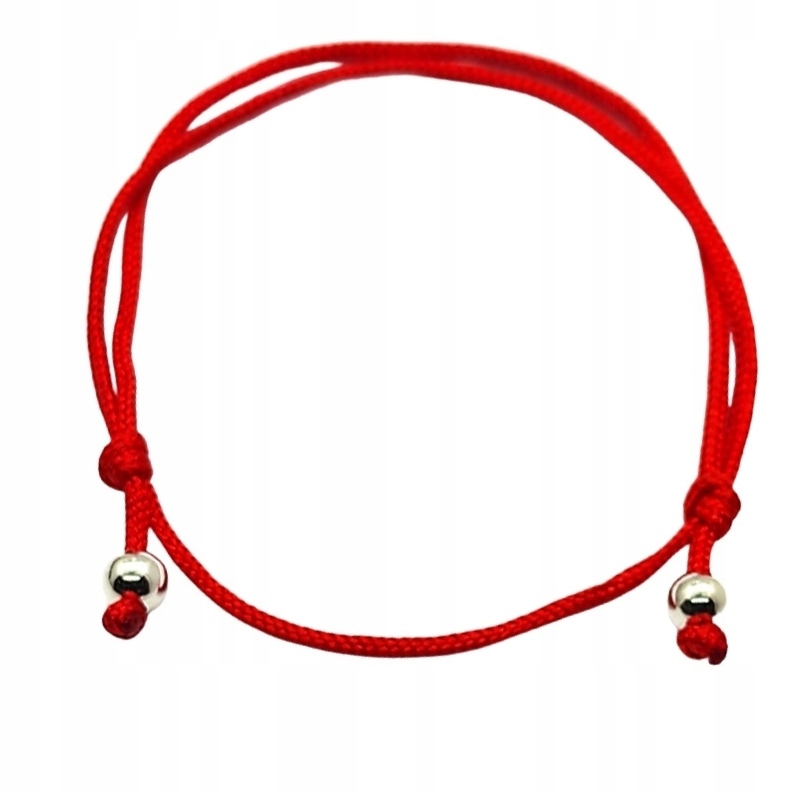 

Bransoletka sznurek kulka srebro 925 amulet