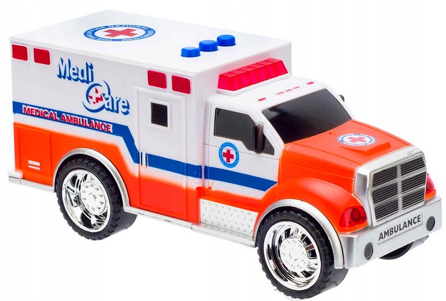 

Auto Ambulans Karetka Van Medi Car Światło Dźwięk
