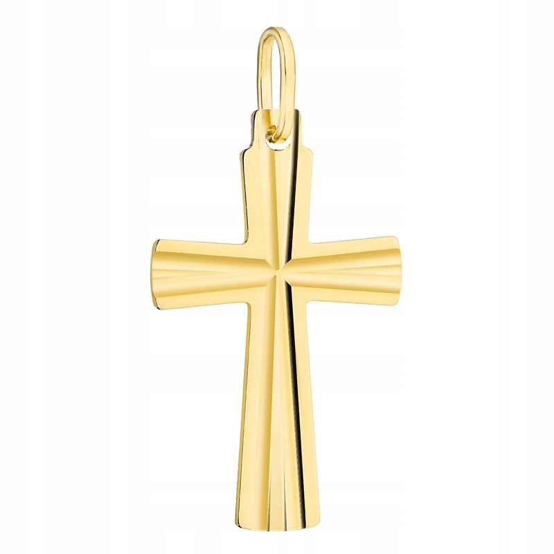 Zlatý Křížek Kříž pr. 585 14k Klasický diamantový jako Dárek Krabička