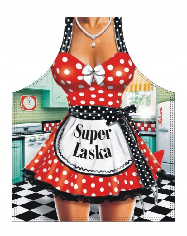 

Fartuszek Laska dla niej w Groszki