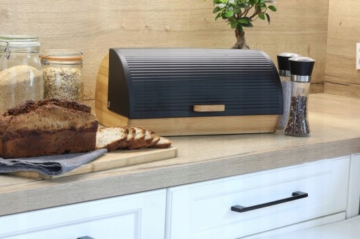 CHLEBAK DREWNIANY CZARNY pieczywo chleb pojemnik Marka Elitehoff