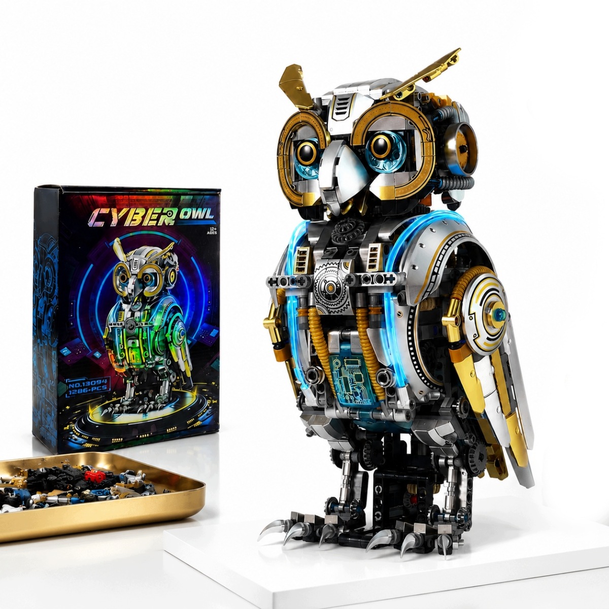 Zestaw Konstrukcyjny Klocki Mechaniczny Cyberpunk Luksusowy Retro Z Klocków