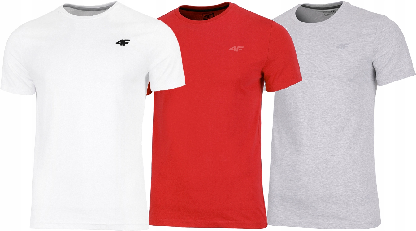 

4F Zestaw 3szt. Męska Koszulka T-shirt / rozm L