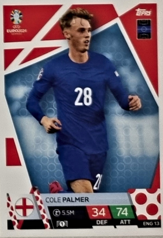 EURO 2024 TOPPS MATCH ATTAX ENG 13 COLE PALMER ANGLIA