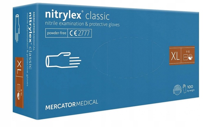 

Rękawice Rękawiczki nitrylowe Bezpudrowe blue XL