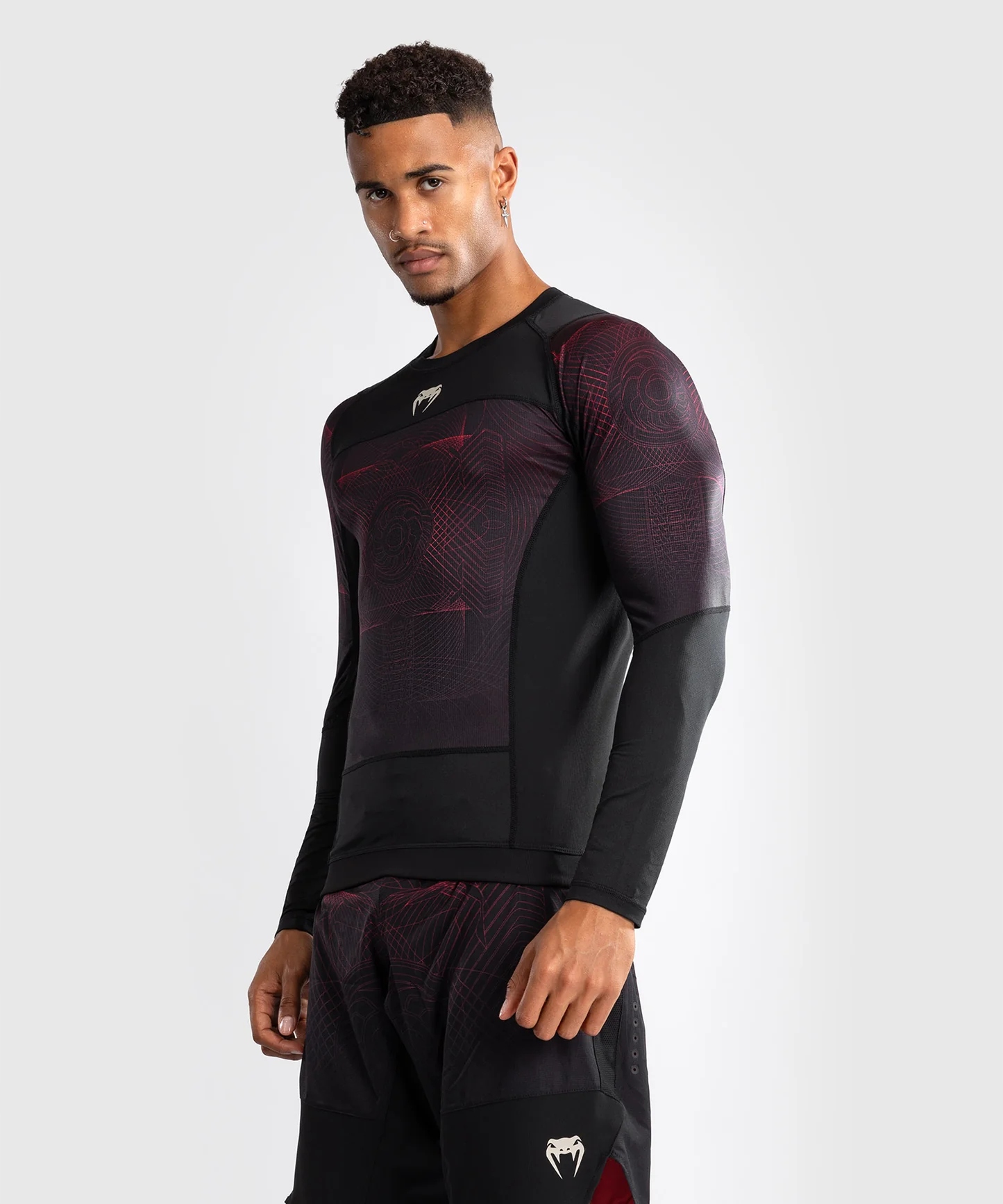 Venum Rashguard Długi Rękaw G-Fit Air Deep Black/Fire Red M