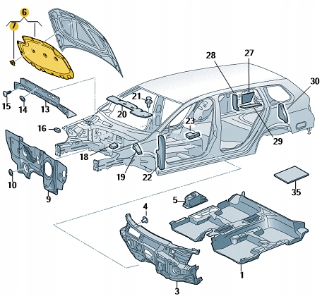 WYGŁUSZENIE POKRYWY MASKI SILNIKA CUPRA LEON FORMENTOR 2021- ORYGINAŁ Producent części SEAT OE