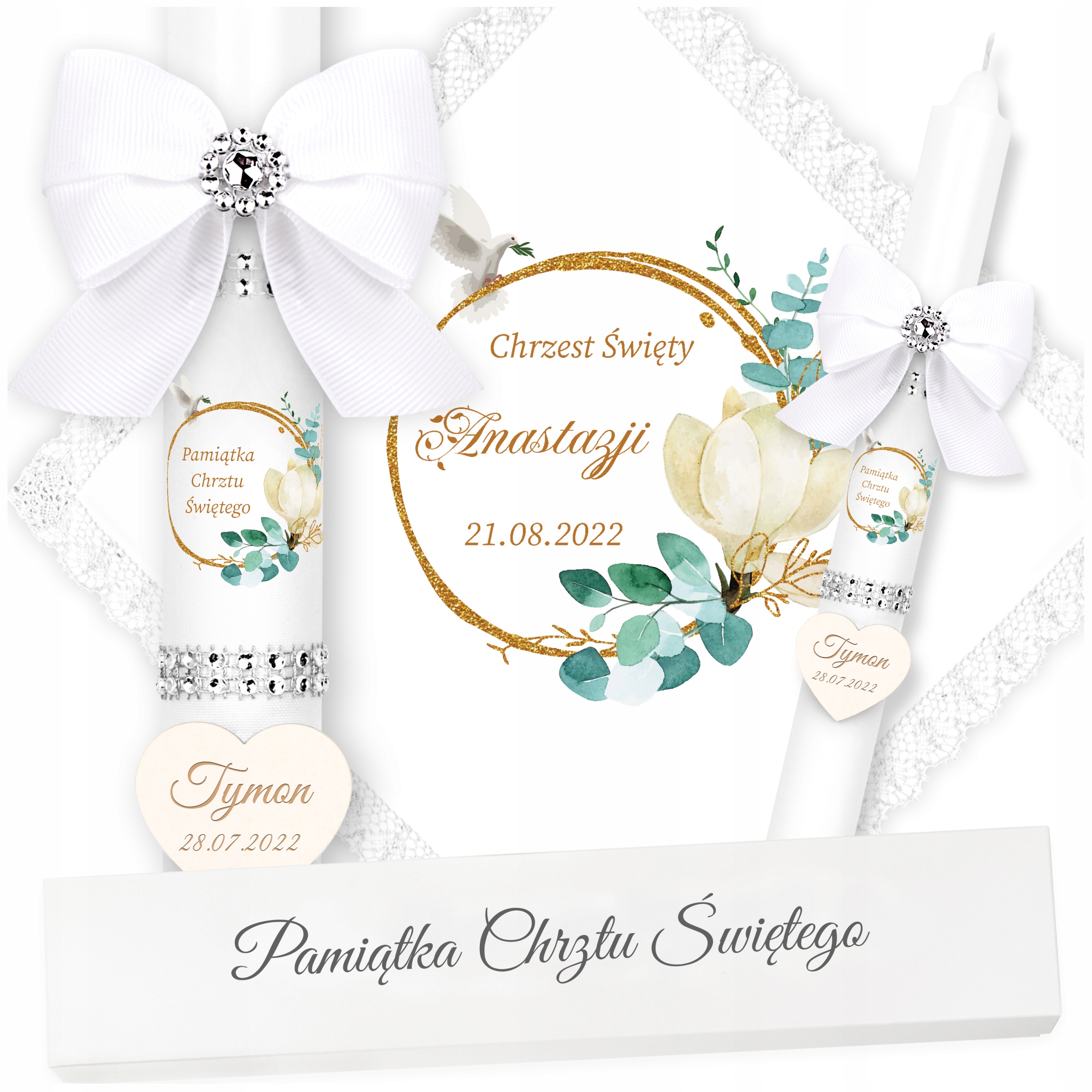 

Świeca Na Chrzest Szatka Do Chrztu Imię Pudełko