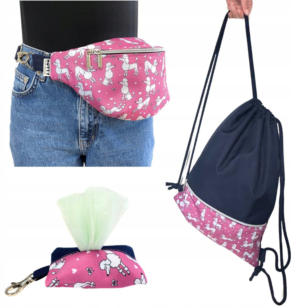 Sada batoh dámský brašna ledvinka brašna zásobník na hovínka