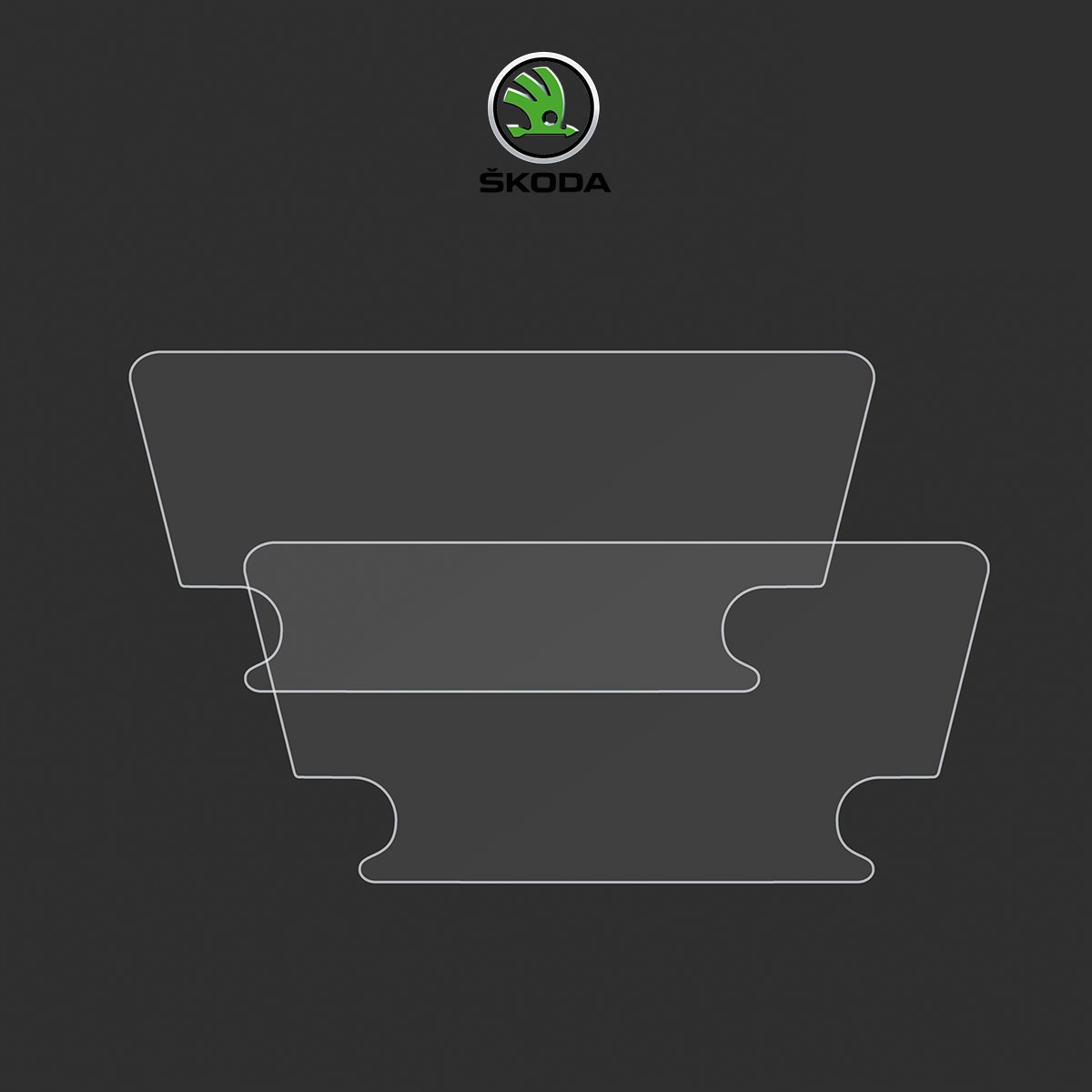 2w1 SZKŁO OCHRONNE NA NAWIGACJĘ EKRAN DO SKODA OCTAVIA III-IV Autor aaa