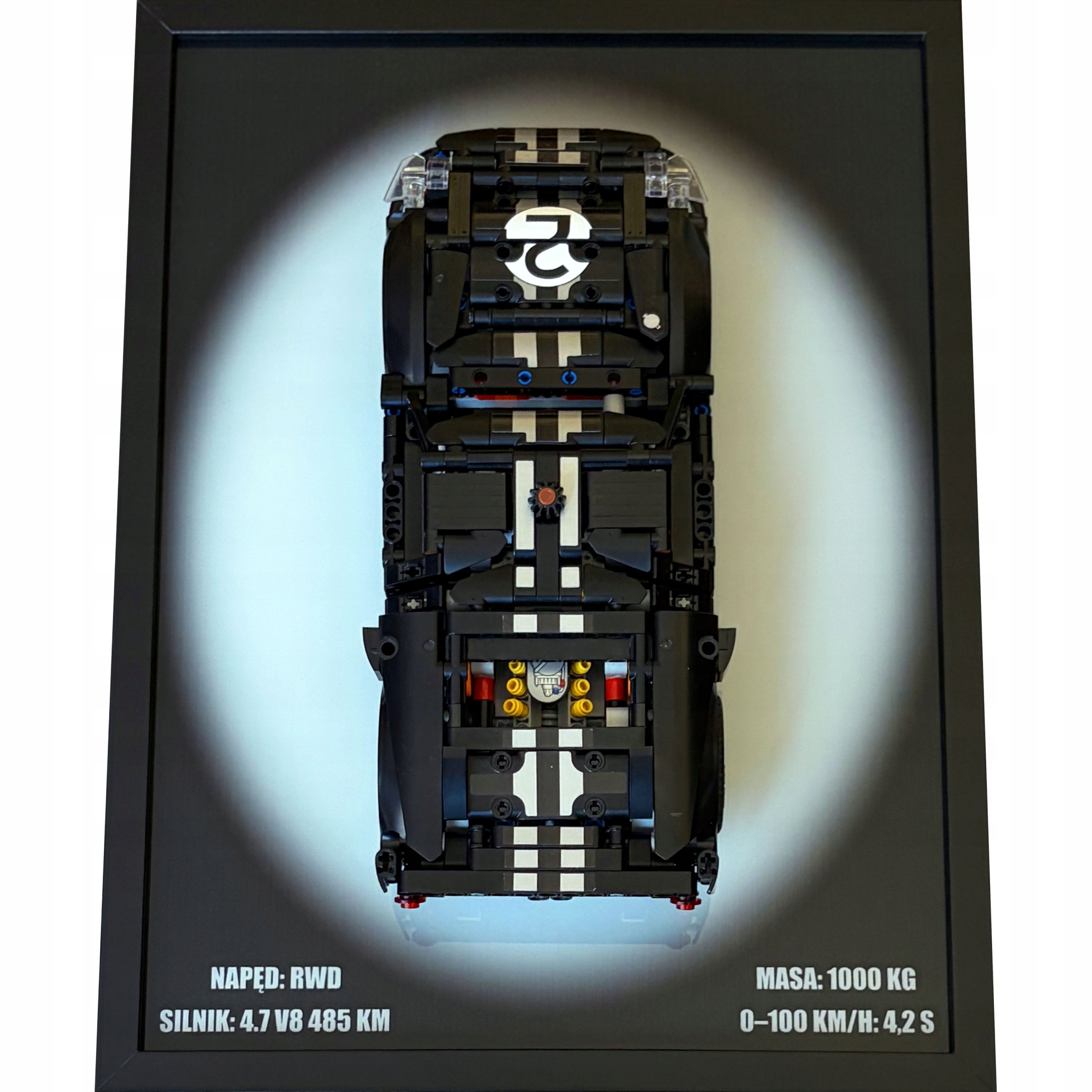 Rámeček s držákem na sadu Lego Technic 42223 1966 Ford GT40 Mki