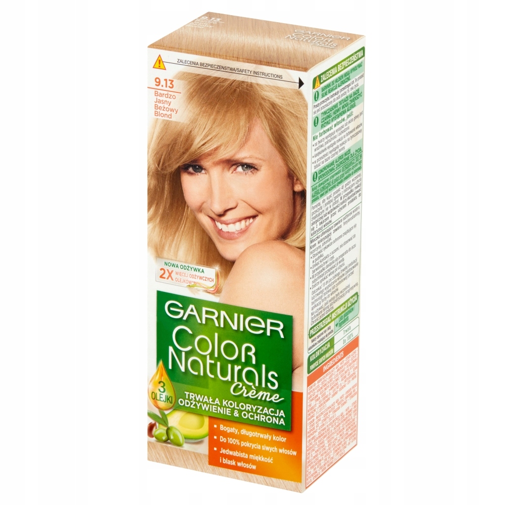

Farba do włosów Garnier B.jasny Beżowy Blond 9.13