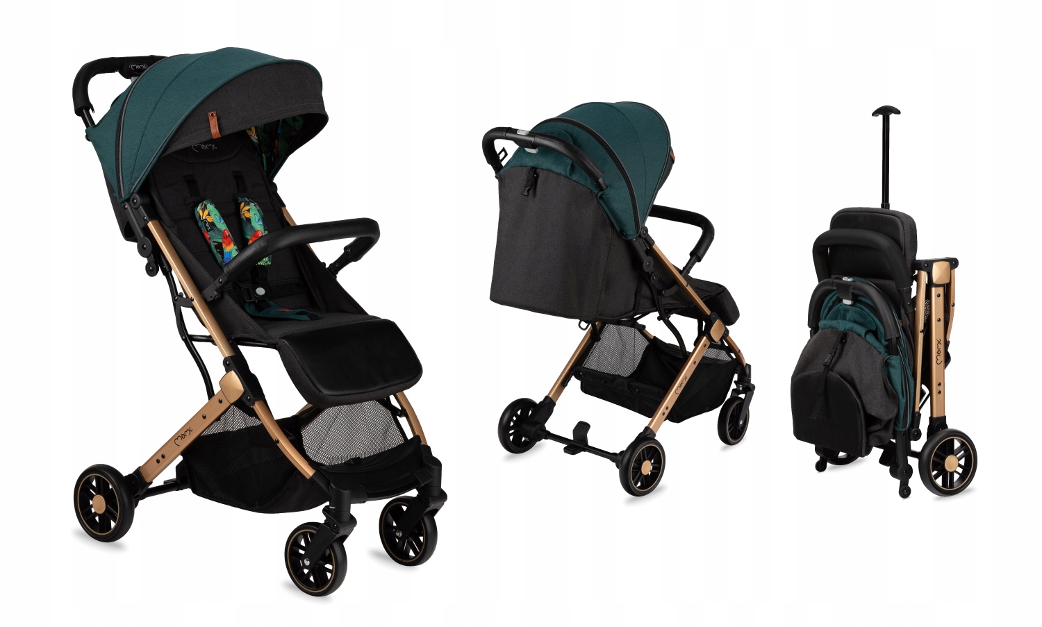 WÓZEK SPACEROWY SPACERÓWKA - MoMi ESTELLE ZIELONY - MAŁY LEKKI WALIZKA Marka MoMi