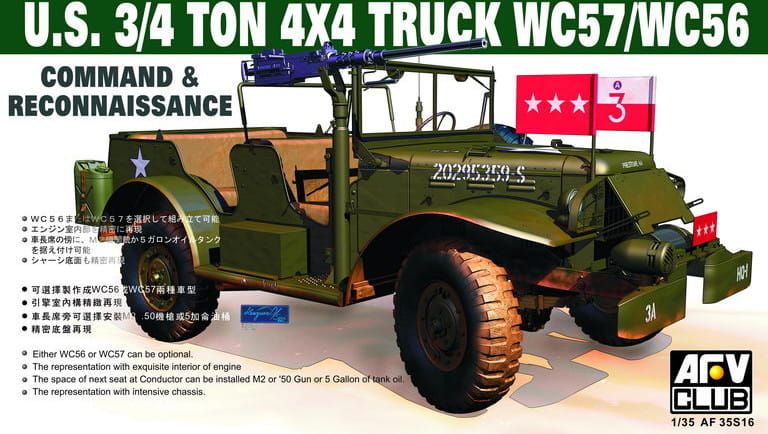 Nákladní automobil 3/4 tuny 4x4 WC57/WC56 1:35 Afv Club 35S16
