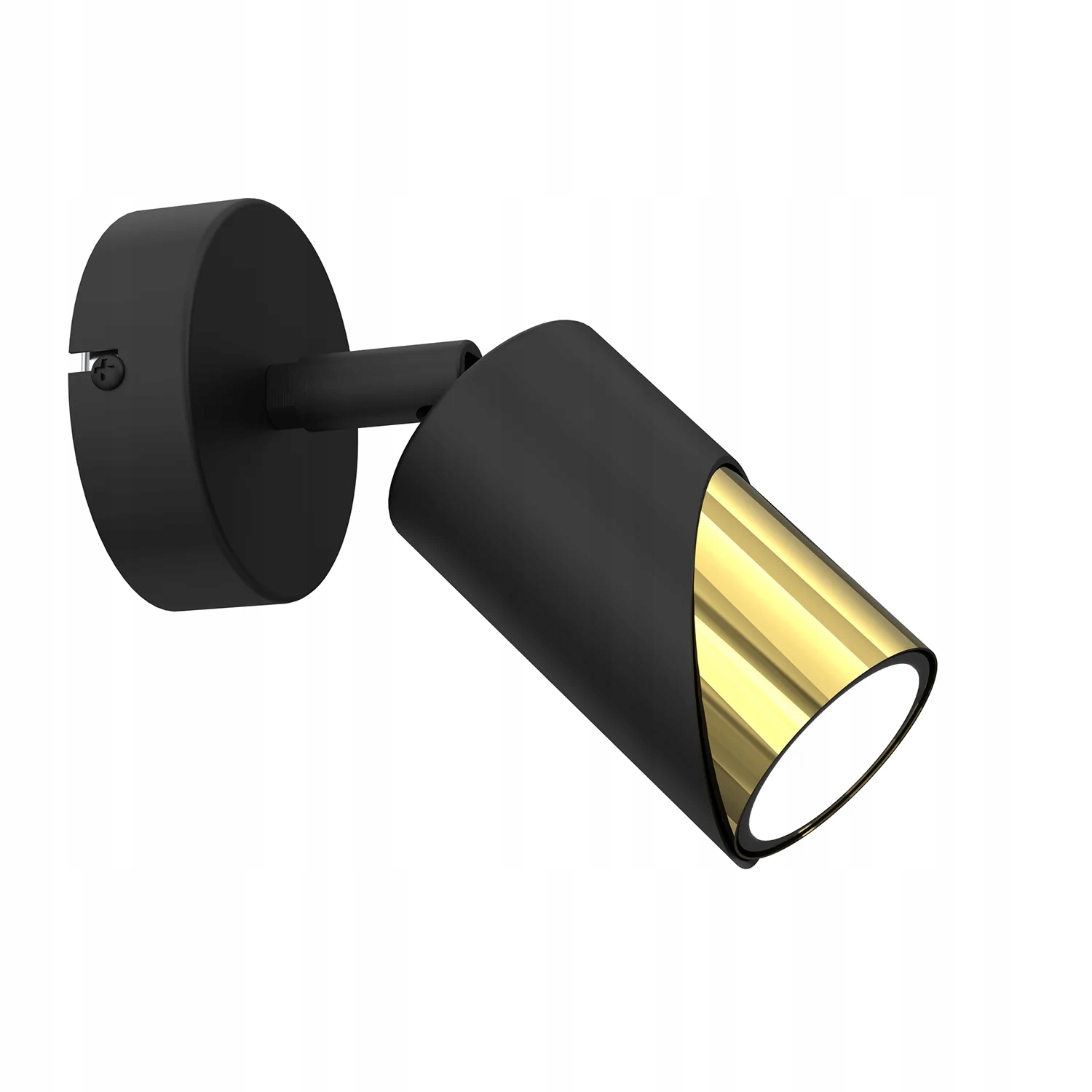 Stropní nástěnná lampa s nastavitelnou černou zlatou reflektorovou barvou Luminex